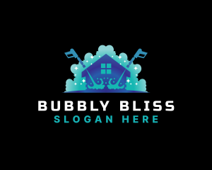 Bubble Cleaning Pressure Wash logo design