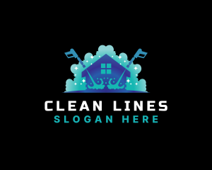 Bubble Cleaning Pressure Wash logo design