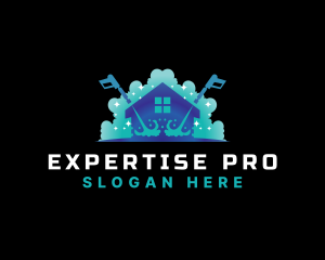 Bubble Cleaning Pressure Wash logo design