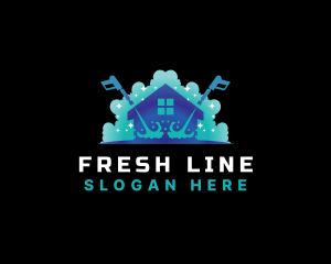 Bubble Cleaning Pressure Wash logo design