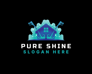 Clean - Bubble Cleaning Pressure Wash logo design