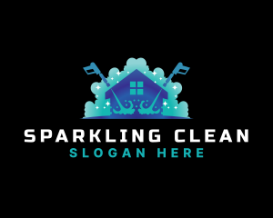 Cleaning - Bubble Cleaning Pressure Wash logo design