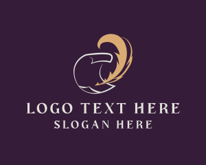 Literature - Feather Quill Document logo design