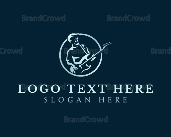 Music Band Guitarist Logo