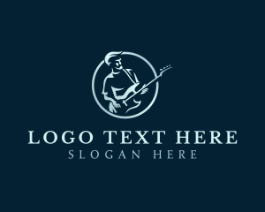 Song - Music Band Guitarist logo design