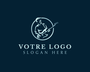 Music Band Guitarist Logo