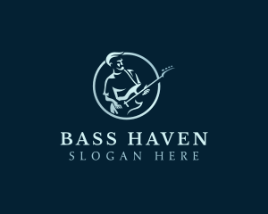 Bass - Music Band Guitarist logo design
