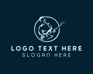 Music Band Guitarist Logo