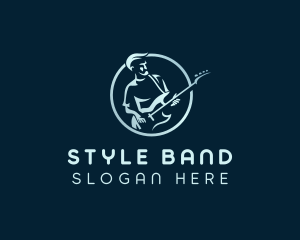 Music Band Guitarist logo design