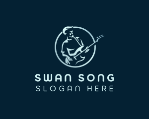 Music Band Guitarist logo design