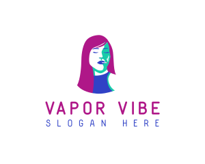 Woman Cigarette Tobacco logo design