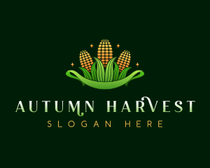 Corn Crop Harvest logo design