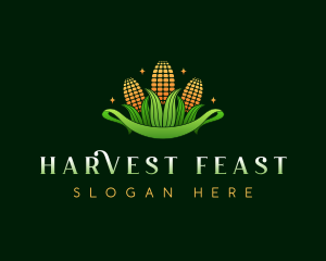 Corn Crop Harvest logo design