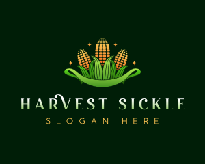 Corn Crop Harvest logo design