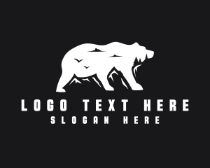 Bear - Mountain Bear Travel logo design