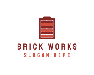 Charging Brick Wall logo design