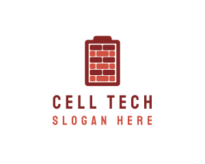 Cell - Charging Brick Wall logo design