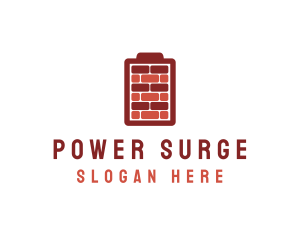 Charge - Charging Brick Wall logo design