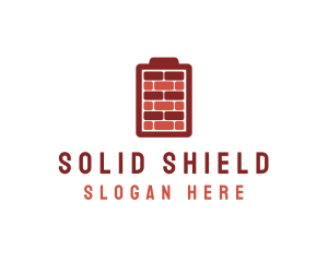 Wall - Charging Brick Wall logo design