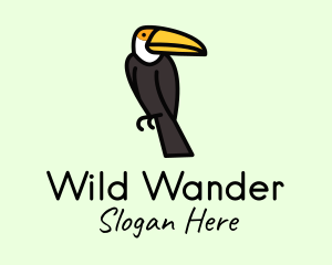 Perched Toucan Bird logo design