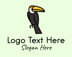 Perched Toucan Bird Logo