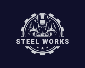 Metalwork Gear Welding logo design