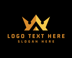 High End - Gold King Crown Monarchy logo design