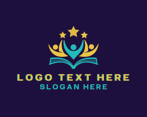 Academy - Literature Book Community logo design