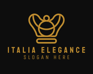 Elegant Gold Crown logo design