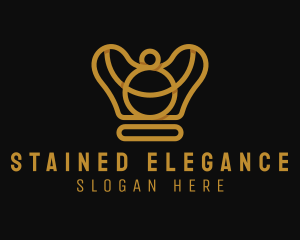 Elegant Gold Crown logo design