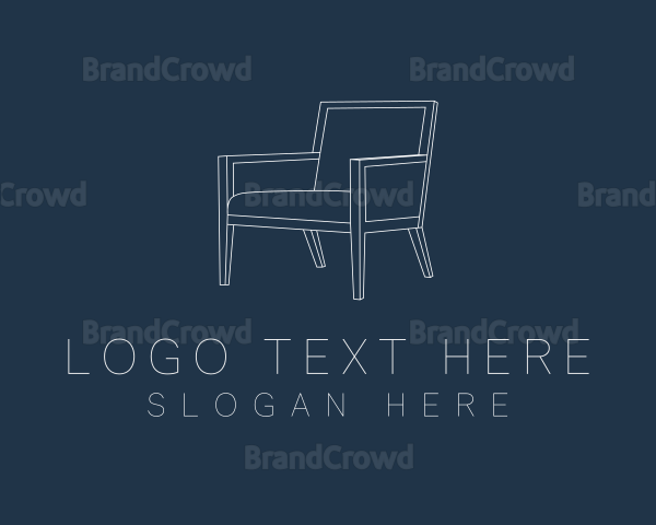 Monoline Geometric Chair Logo