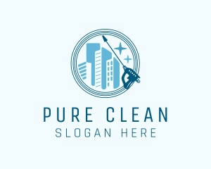 Urban City Pressure Washer Cleaning logo design