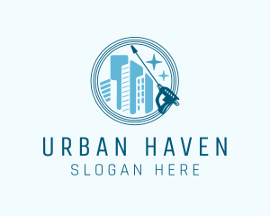 Urban City Pressure Washer Cleaning logo design