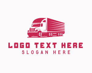 Flatbed Truck - Cargo Shipment Trucking logo design