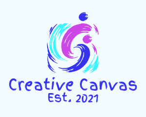 Artsy - Colorful Artsy Brushstroke logo design