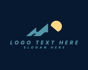 Volcano - Minimalist Mountain Tourism logo design