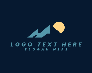 Minimalist Mountain Tourism Logo