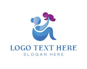 Daughter - Parenting Baby Infant logo design