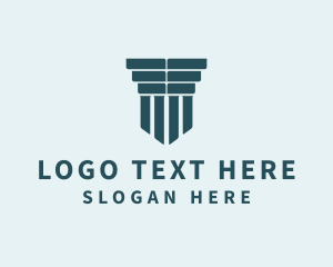 Law - Finance Builder Column logo design