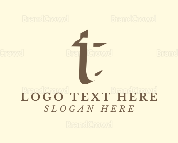 Writer Author Letter T Logo
