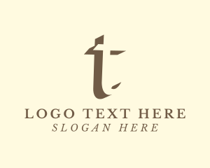 Music - Writer Author Letter T logo design