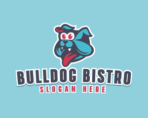 Happy Bulldog Pet logo design