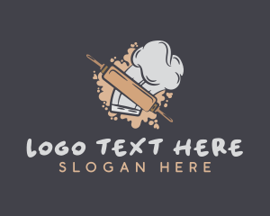 Chef - Rolling Pin Toque logo design