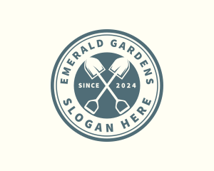 Yard Gardening Shovel logo design