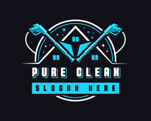 Roof Pressure Wash Clean logo design