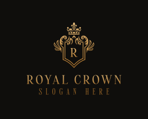 Royal Shield Crown logo design