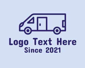 Line Art - Travel Trailer Van logo design
