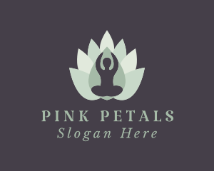 Yoga Lotus Petals logo design