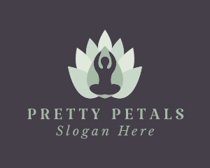 Yoga Lotus Petals logo design