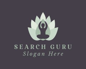 Yoga Lotus Petals logo design